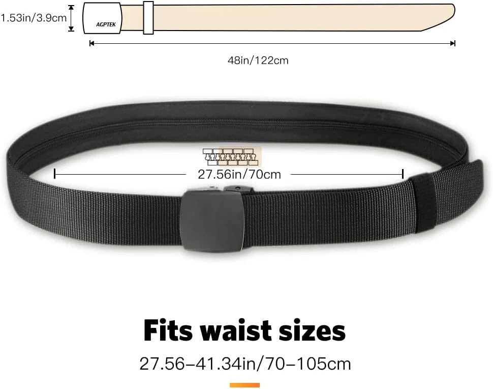 🔒 Ceinture Cache-Billets Sécurisée – L'accessoire Discret Pour Garder Votre Argent À L'abri