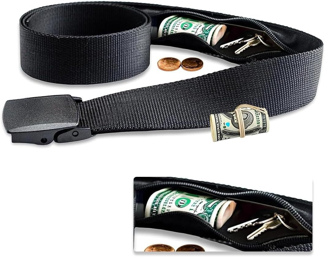 🔒 Ceinture Cache-Billets Sécurisée – L'accessoire Discret Pour Garder Votre Argent À L'abri