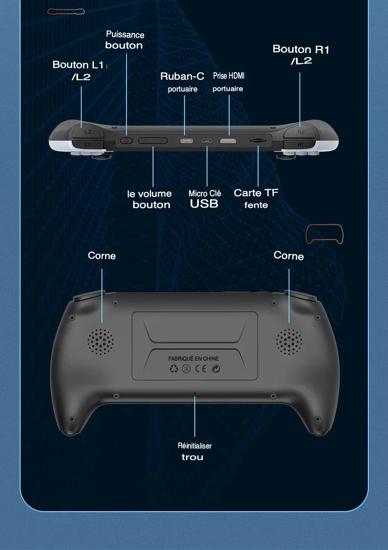 🎮 Console de Jeu Portable Project X – Écran HD 5", 2 Go RAM, HDMI & 10 000+ Jeux Inclus