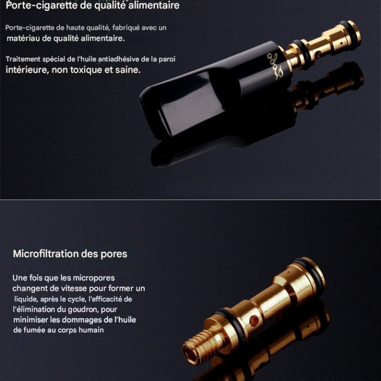 5 Porte-Cigarettes Deluxe – Réduction du Goudron & Filtration Haute Précision