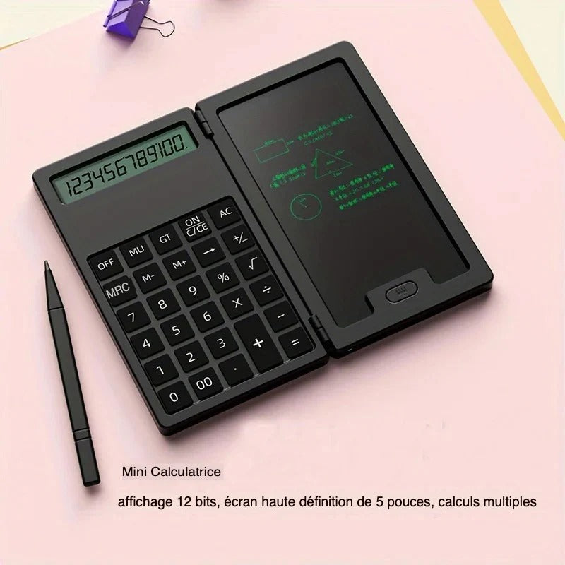 Calculatrice électronique scientifique avec tablette d'écriture LCD (3 IN 1)
