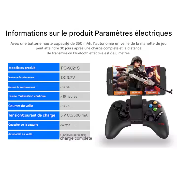 đź Manette de Jeu Sans Fil Bluetooth â Multi-Plateformes pour PC, TĂ©lĂ©phone, iOS, Android et TV Box