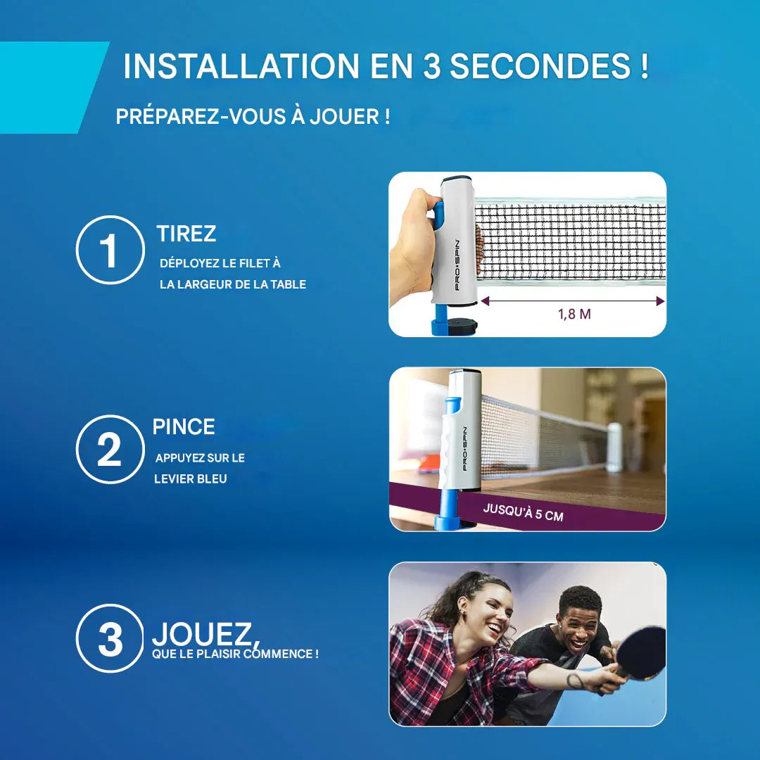 🏓 Kit Ping-Pong Complet et Portable : Plaisir Instantané à la Maison ou en Voyage !