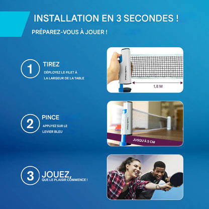 🏓 Kit Ping-Pong Complet et Portable : Plaisir Instantané à la Maison ou en Voyage !
