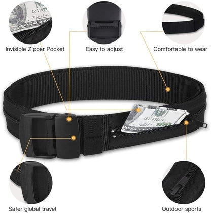 🔒 Ceinture Cache-Billets Sécurisée – L'accessoire Discret Pour Garder Votre Argent À L'abri
