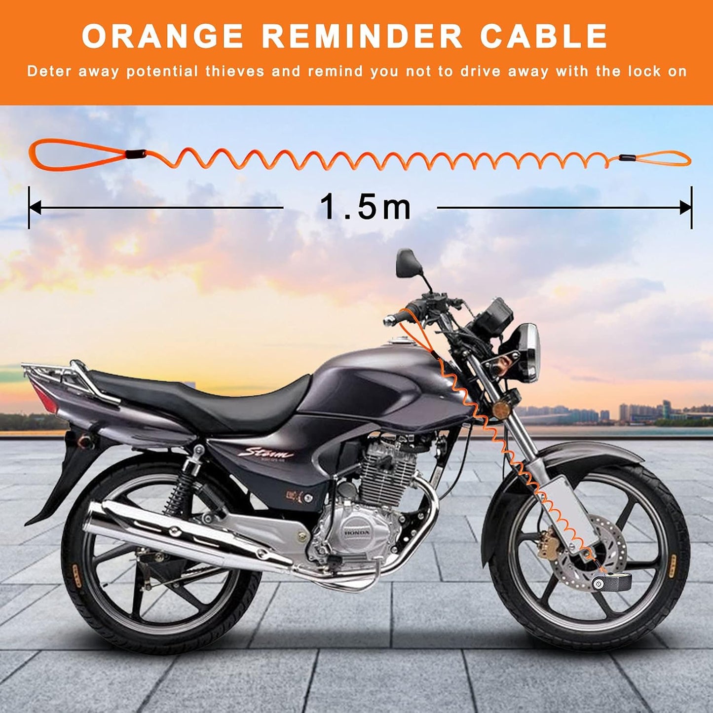 Protégez Votre Moto avec Un Verrou D'alarme Puissant G
