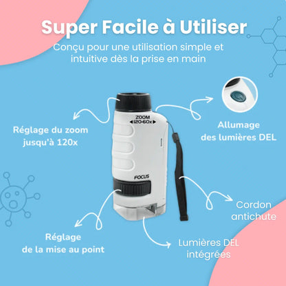 MiniScope® de Poche pour Enfant – Zoom x 120