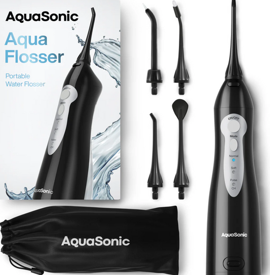 AquaFlosser || Appareil de nettoyage des dents à jet d'eau 4-en-1