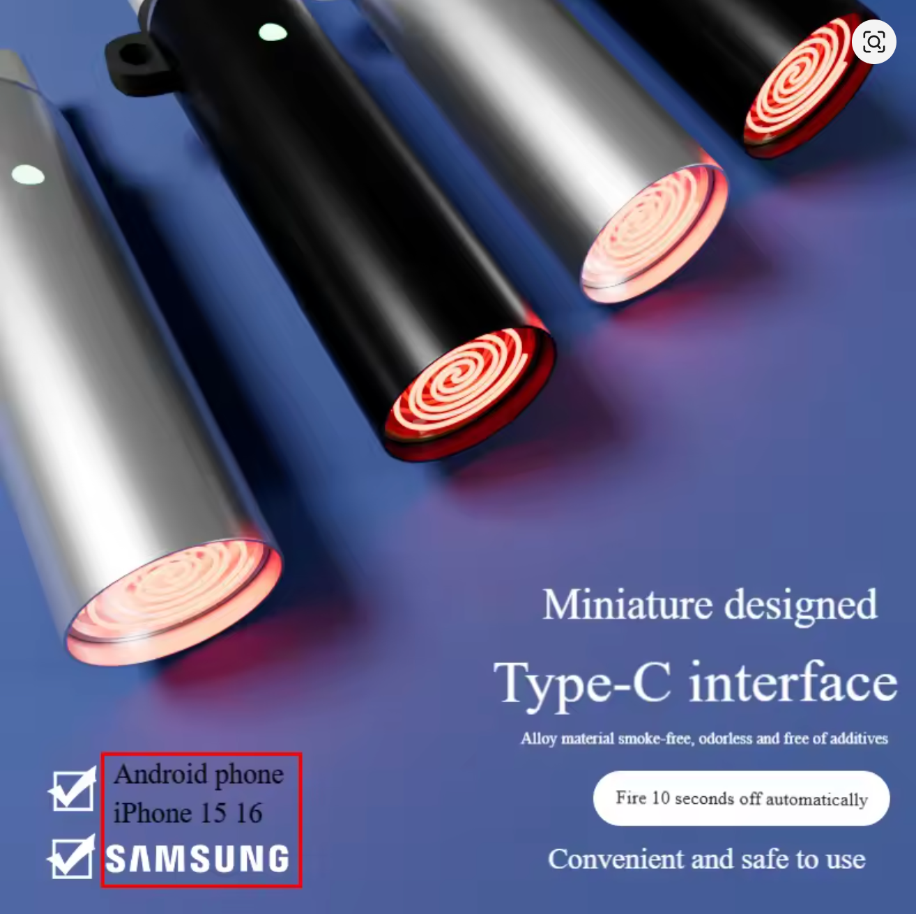 Briquet pour téléphone portable
