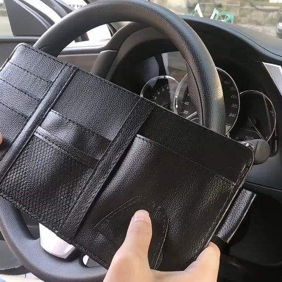 🛻 Organisateur de Pare-Soleil 🚗 | Multi-Poches 💳 Téléphone 📱 Lunettes 🕶️ Stylos ✍️ & Plus Encore !