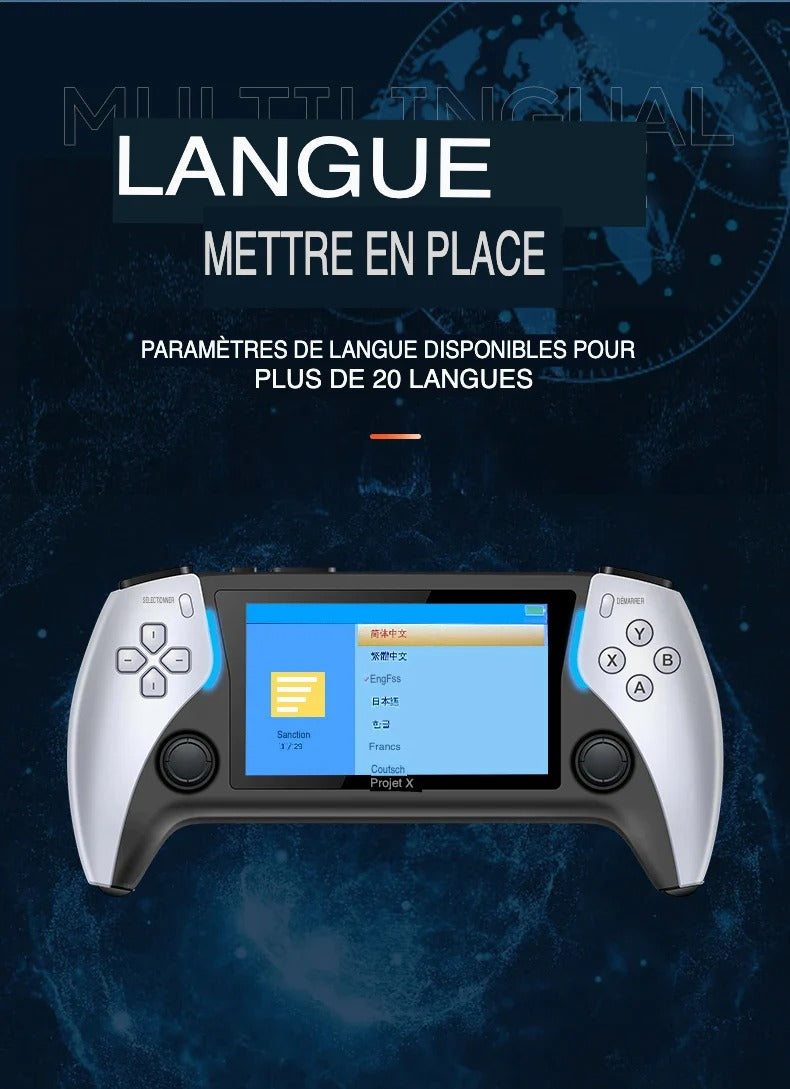 🎮 Console de Jeu Portable Project X – Écran HD 5", 2 Go RAM, HDMI & 10 000+ Jeux Inclus