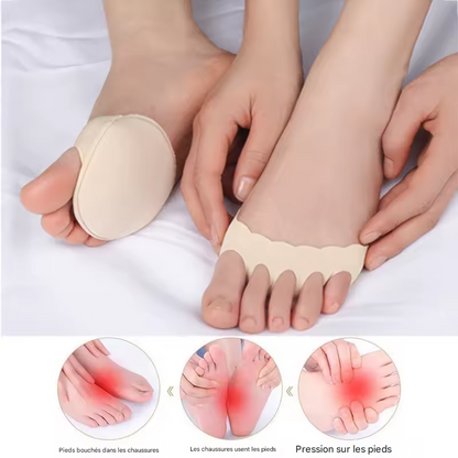 🦶💨 Pexmen – 2 Coussinets Avant-Pied à 5 Orteils – Soulagement de la Douleur Métatarsienne (Metatarsalgie)