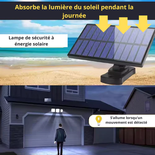 🔆 Éclairage Extérieur Solaire À 3 Têtes Orientables – 122 LED Ultra Puissantes, 🌧️ Étanche 🎛️, 3 Modess