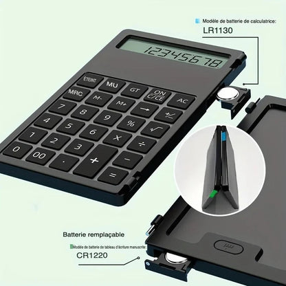 Calculatrice électronique scientifique avec tablette d'écriture LCD (3 IN 1)