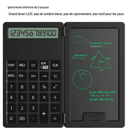 Calculatrice électronique scientifique avec tablette d'écriture LCD (3 IN 1)