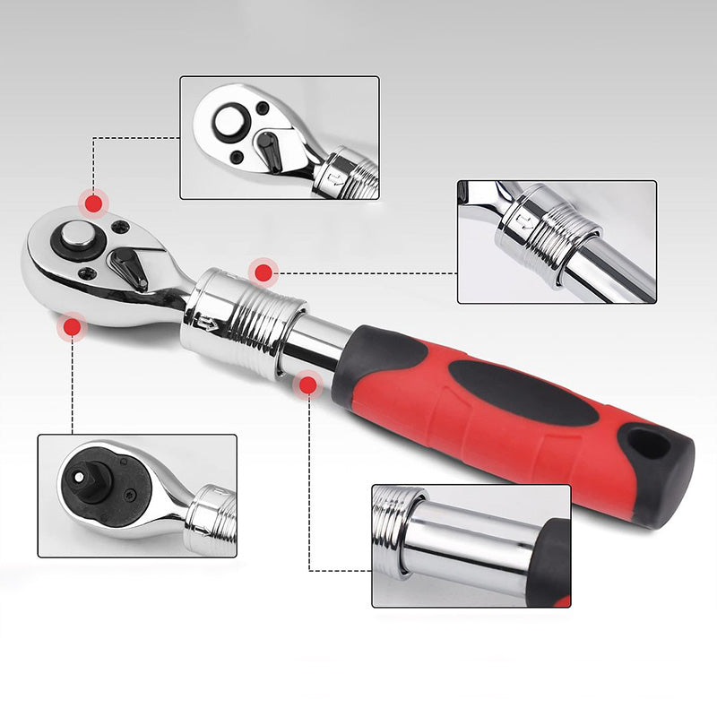 Clé à cliquet à 72 dents avec libération rapide
