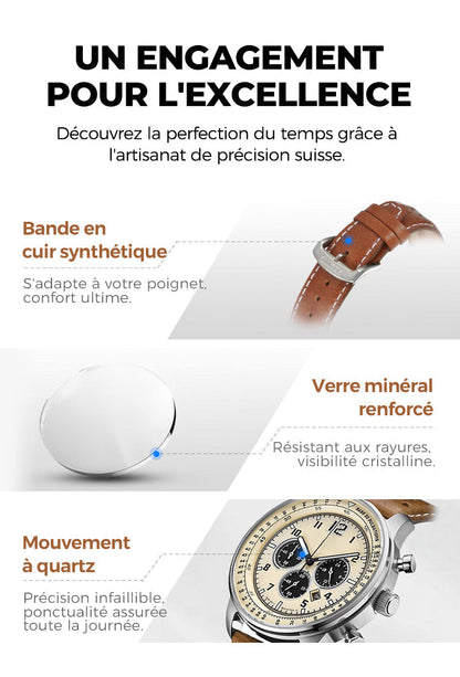 ⏳Offre spéciale à durée limitée⌛ Montre à quartz multifonction étanche pour homme